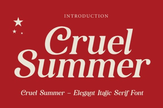 Cruel Summer Font